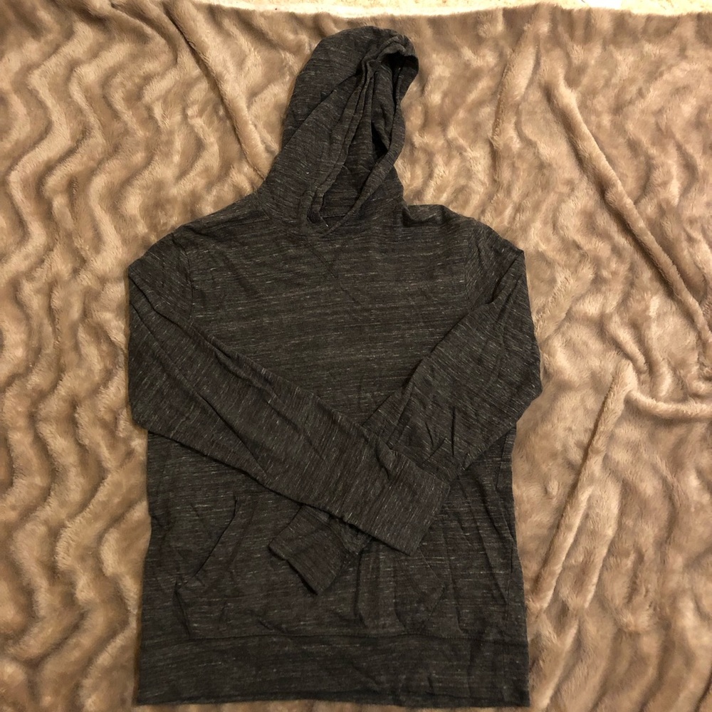 Old Navy Gray Hooded Long Sleeve Shirt M